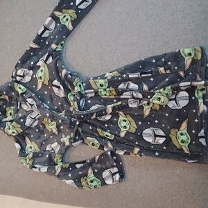 Youth Star Wars Themed Robe with Baby Yoda Print